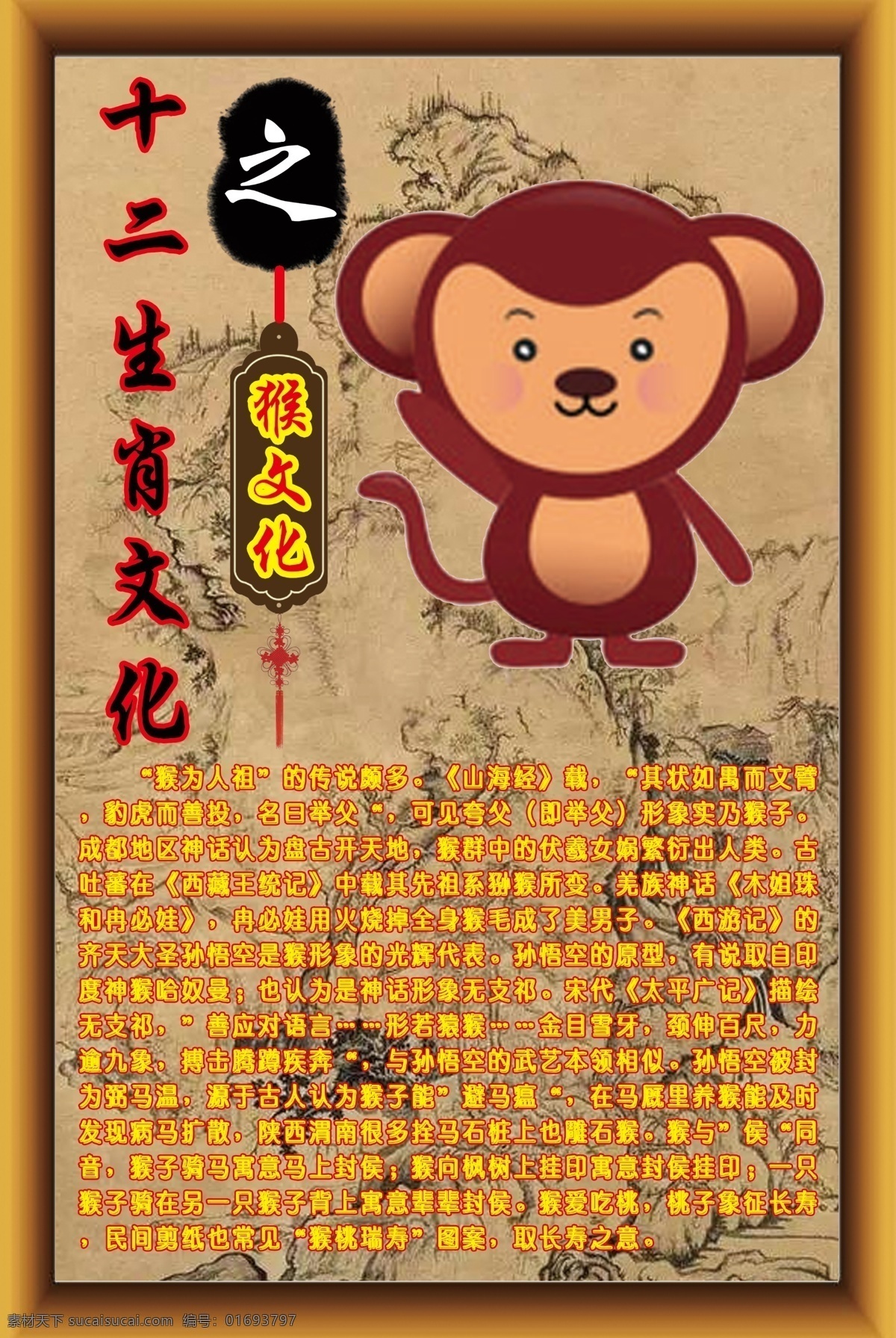 十二生肖 文化 猴 十二 生肖 猴文化 十二生肖文化 展板模板