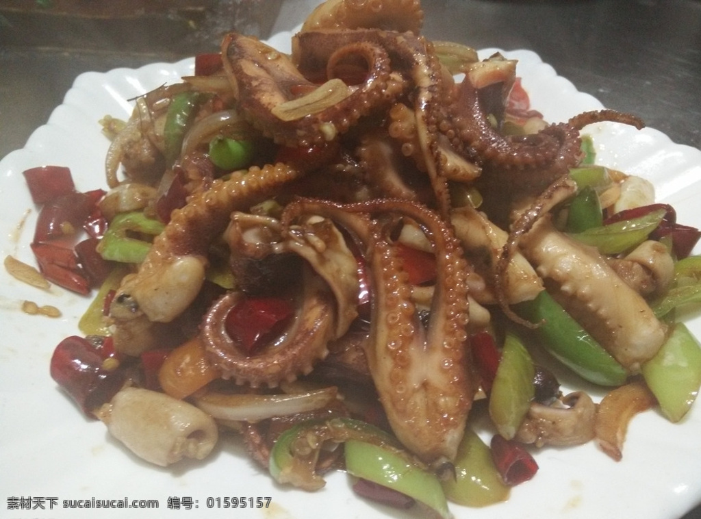 辣炒八爪鱼 八爪鱼 炒菜 美食 夜宵 美图 餐饮美食 传统美食