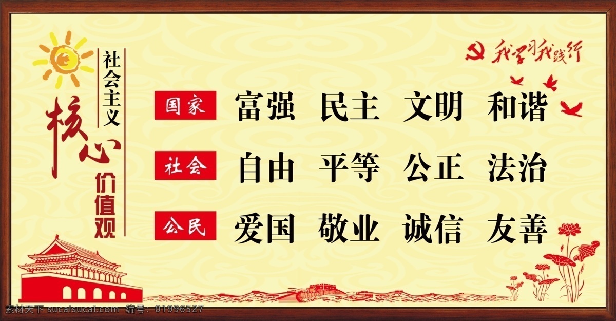 社会主义 核心 价值观 核心价值观 党建文化墙 社会主义核心 价值观墙 分层