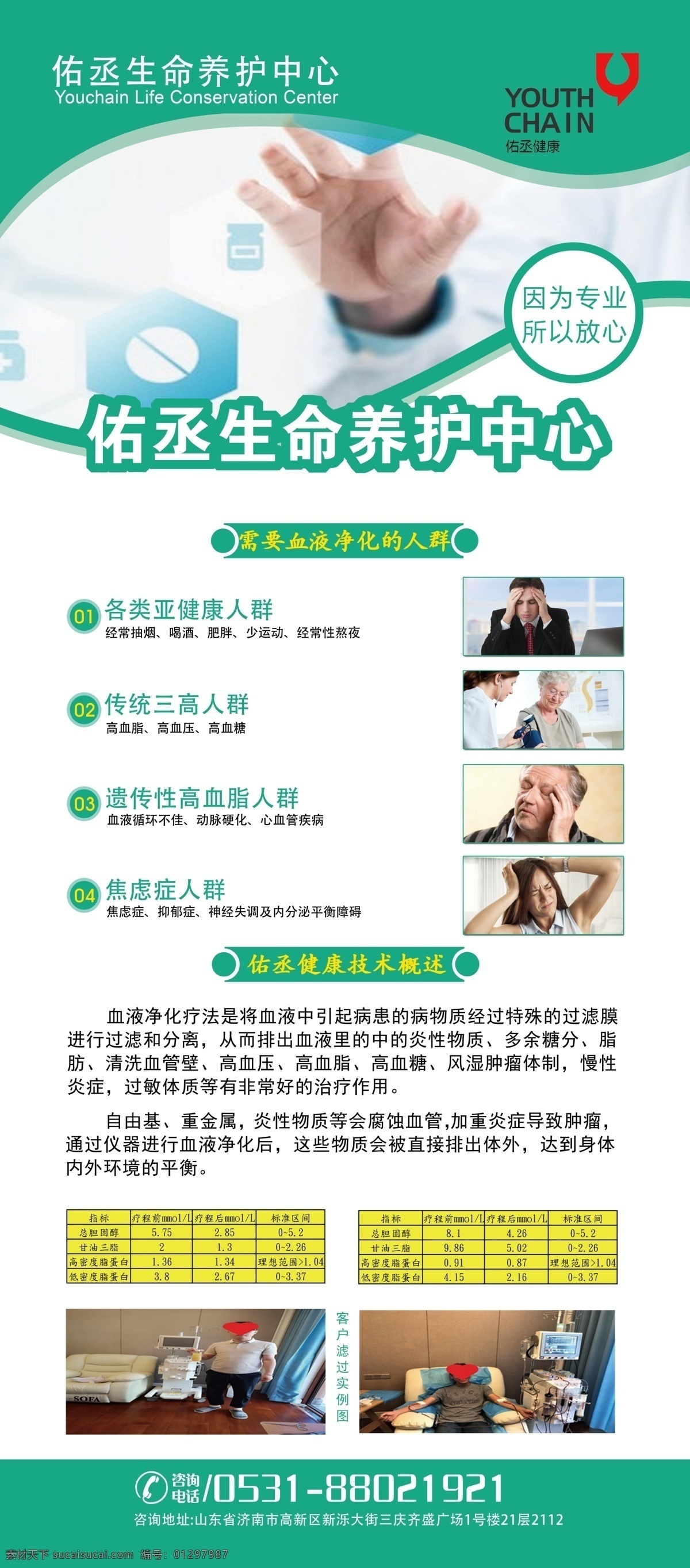 佑 丞 健康 医疗 净 血 医院 绿色 浅绿 线 佑丞健康 净血 蓝色 浅蓝线