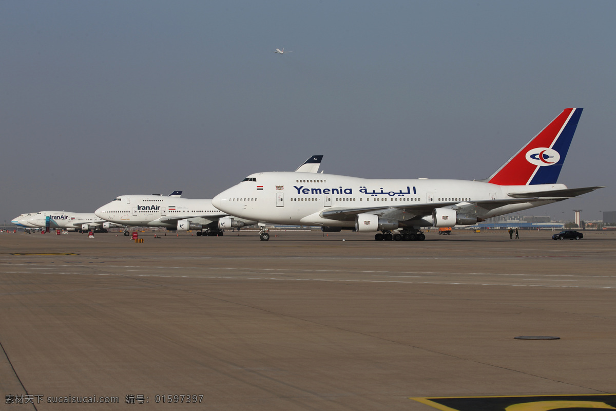 航空 交通工具 蓝天 现代科技 也门 专机 波音 747 民航 机坪 矢量图