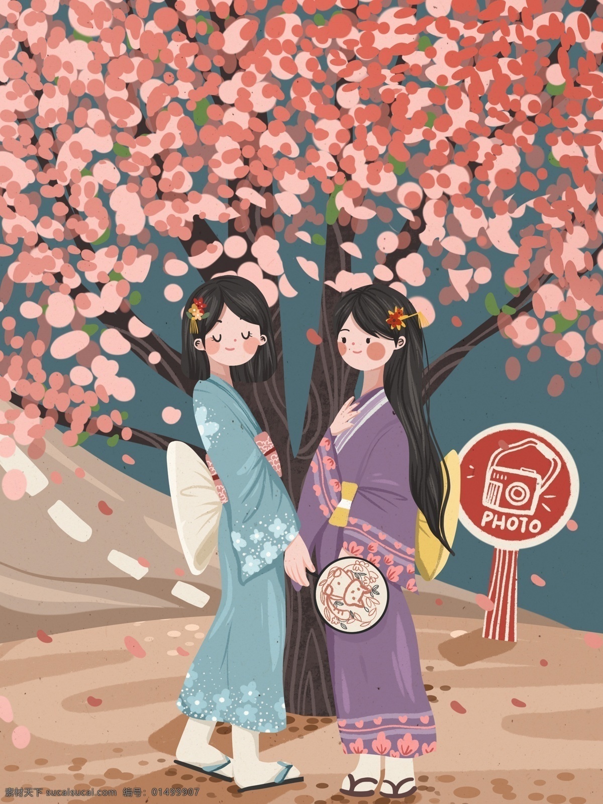 日本 樱花 季 女孩 樱花树 夏 拍照 唯美 小 清新 花卉 小清新 可爱 浪漫 樱花季 和服 温馨