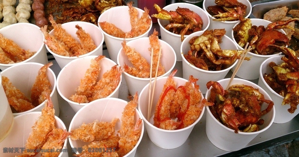 油炸海鲜 海鲜 油炸 大虾 螃蟹 美食 餐饮美食 传统美食