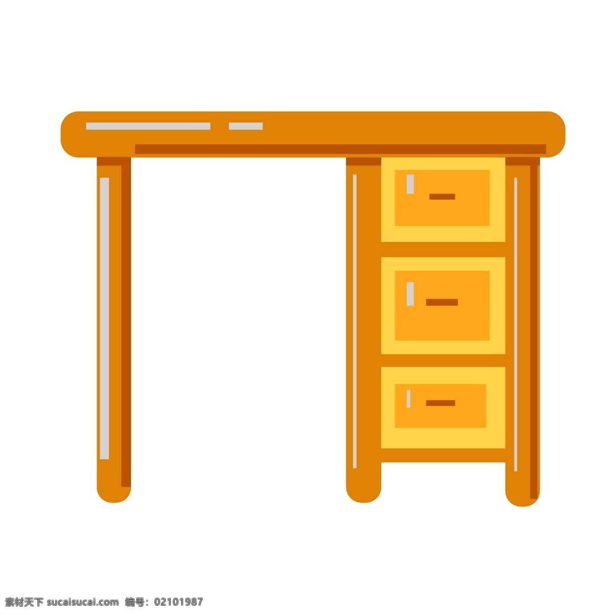 黄色木质桌子 桌子 家具 抽屉