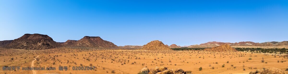 非洲 纳米比亚 景观 山 风景 沙漠 蓝色