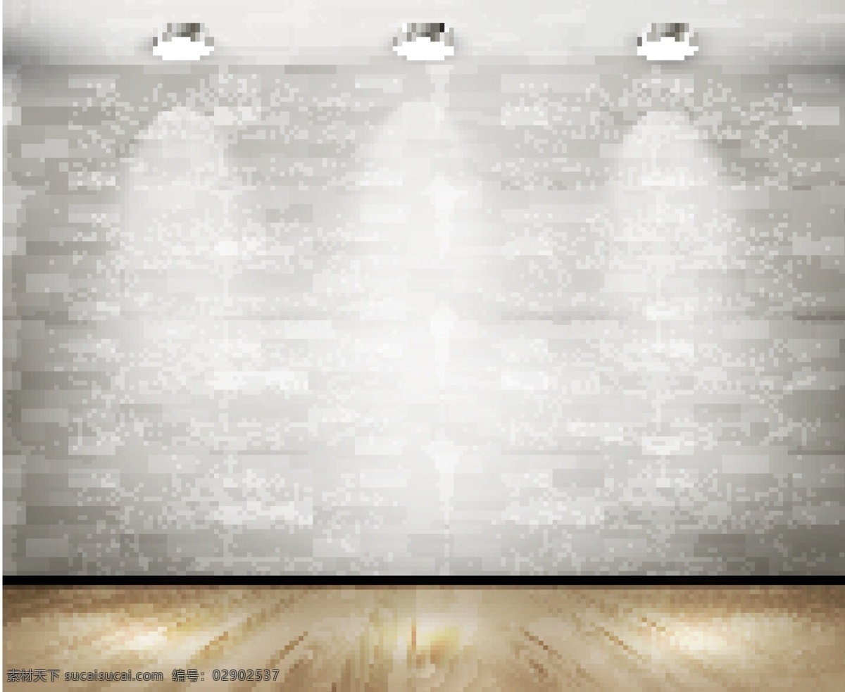 空白 展板 展示 效果 矢量 装饰画 木板地板 广告牌 广告 板 舞台 效果图 聚光灯 射灯 灯光 梦幻 光芒 光效 炫 光 光束 白色