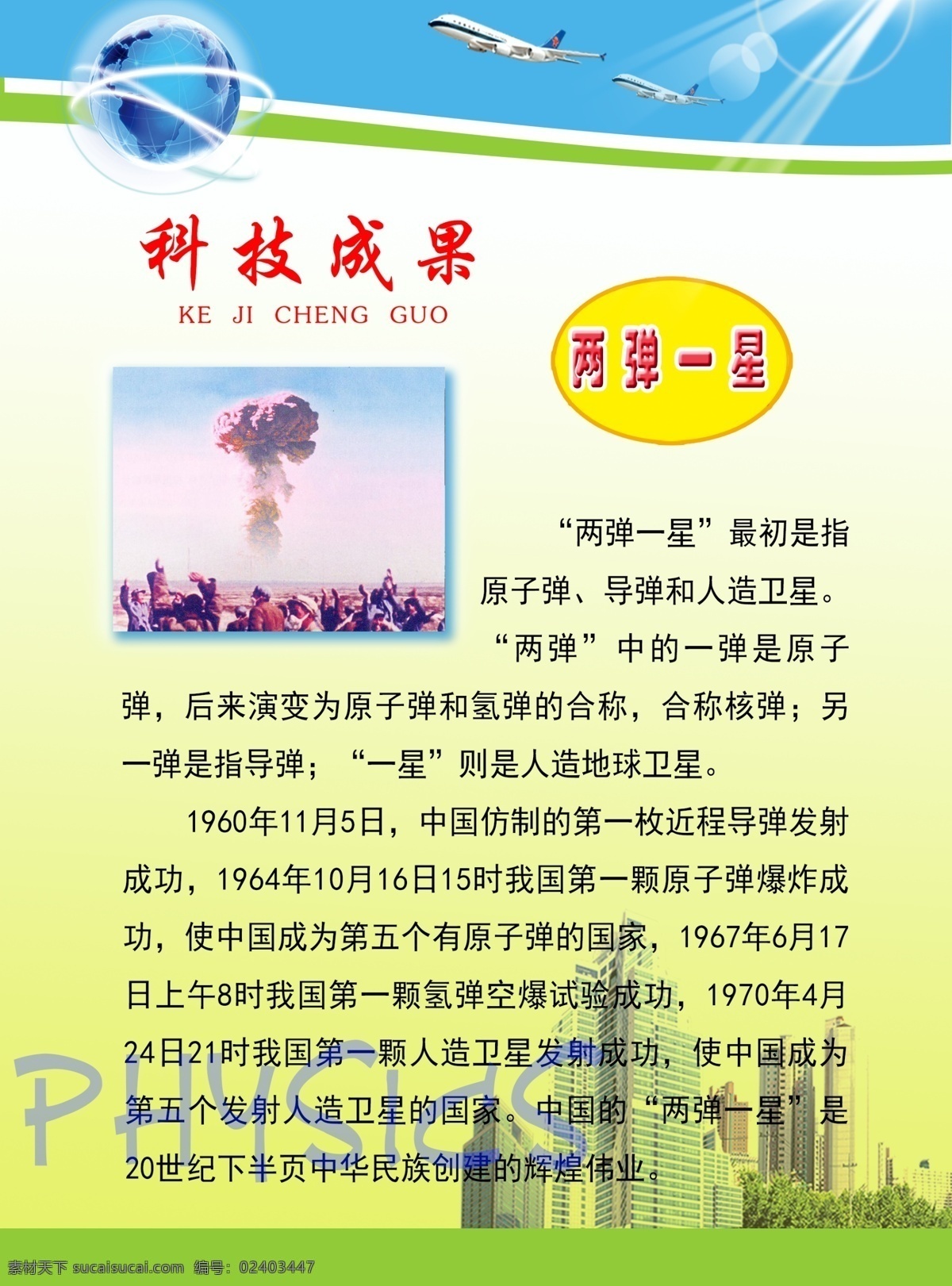 科技成果 两弹一星 物理