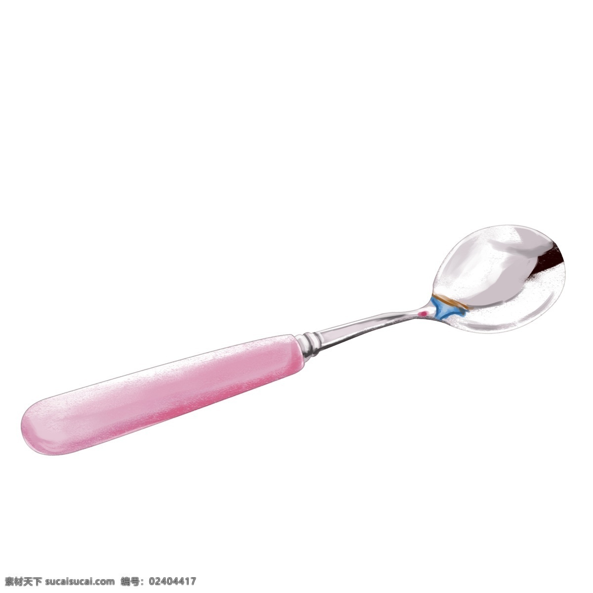 创意 粉色 金属 勺子 粉色勺子 产品 仿真 光滑 半圆 发光 实物 汤勺 餐具用品 银色 餐具
