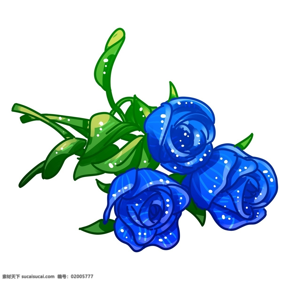 三 朵 蓝 玫瑰花 元素 三朵 蓝玫瑰 蓝色妖姬 三枝