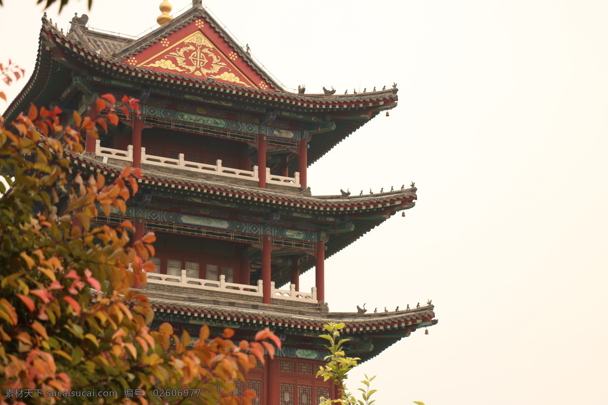 杨家埠 大观园 古楼 楼阁 仿古建筑 楼顶 旅游摄影 国内旅游