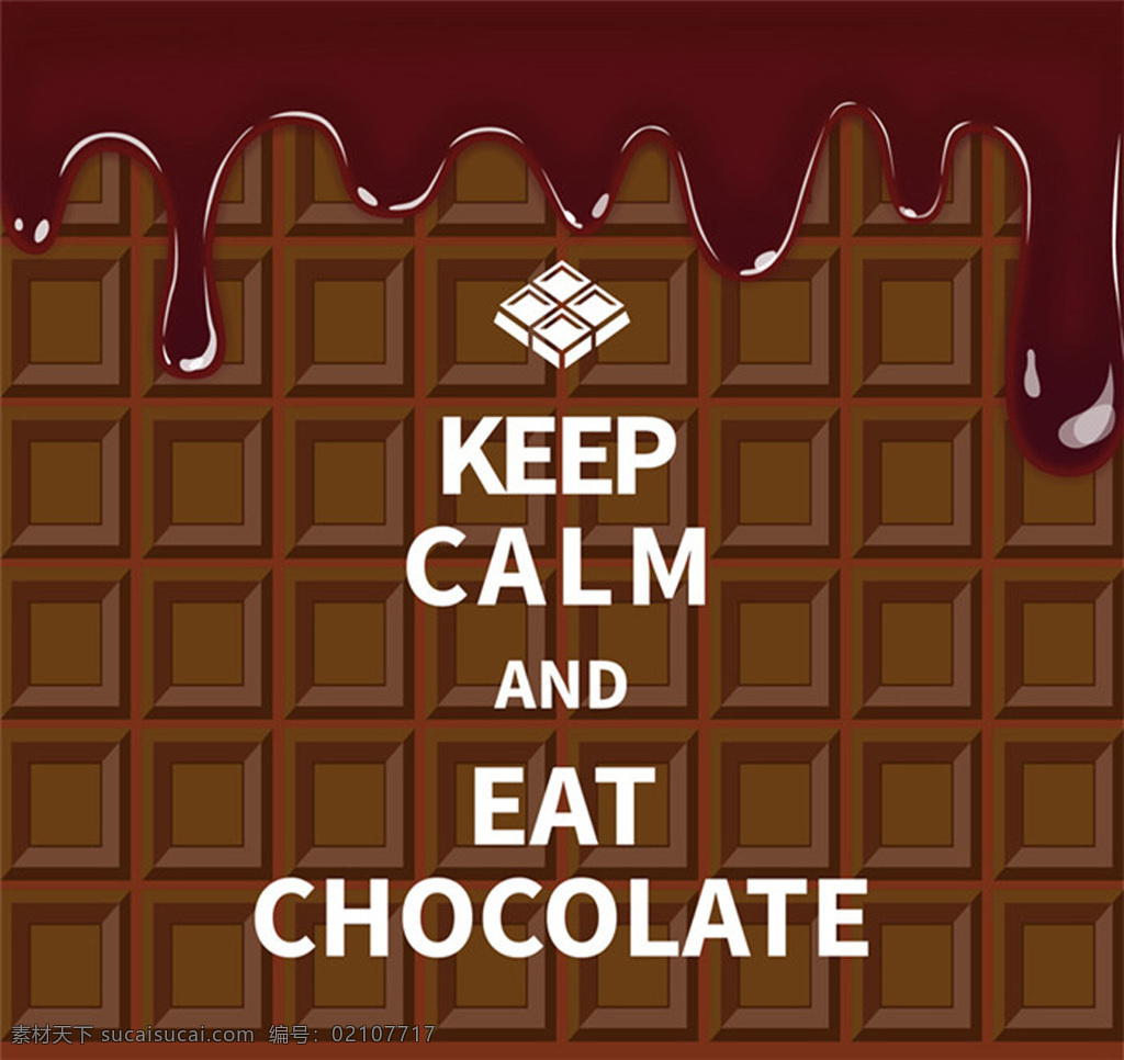 创意 巧克力 背景 餐饮美食背景 甜点 零食 甜食 巧克力背景 巧克力店海报 吃 保持 冷静 红色
