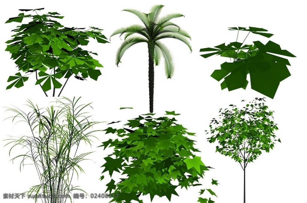 3d植物模型 垂叶榕 鹅掌柴 富贵竹 灌木 龟背竹 铁树 3d绿化 3d植物 3d模型 场景布置 室外模型 3d设计模型 源文件 max