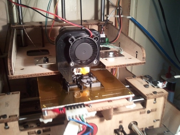 挤出机 风机 块 3d打印模型 3d 打印 模型 打印机 配件 风扇 风扇盒 makerbot 升级 一部分 护罩 汤姆 有用 stl 灰色
