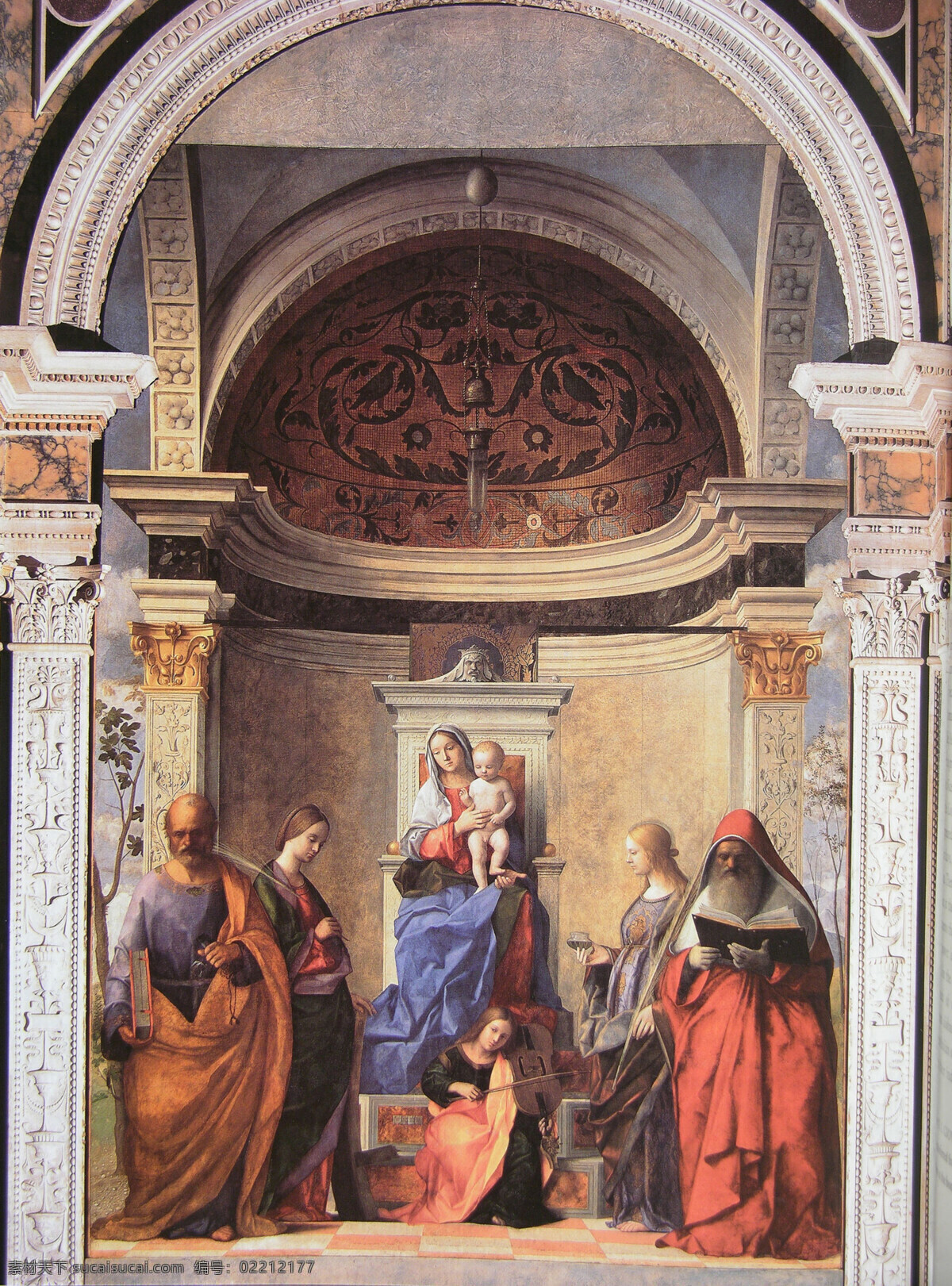 贝里尼 祭坛 画 圣母 意大利 贝里尼祭坛画 文化艺术
