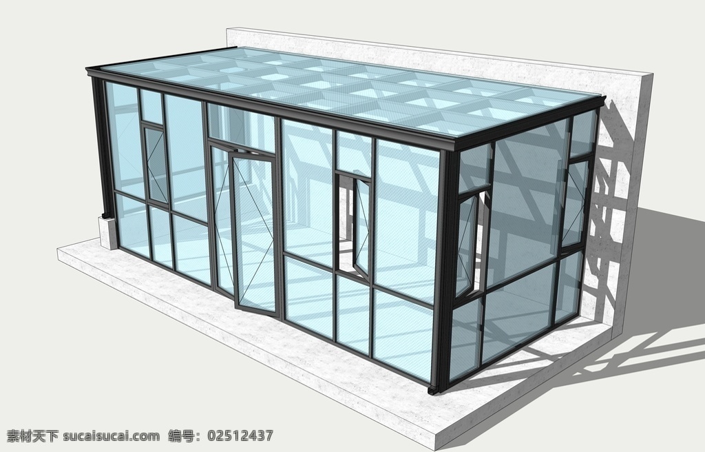 阳光房 门 窗 专用料 草图 3d设计 其他模型 skp
