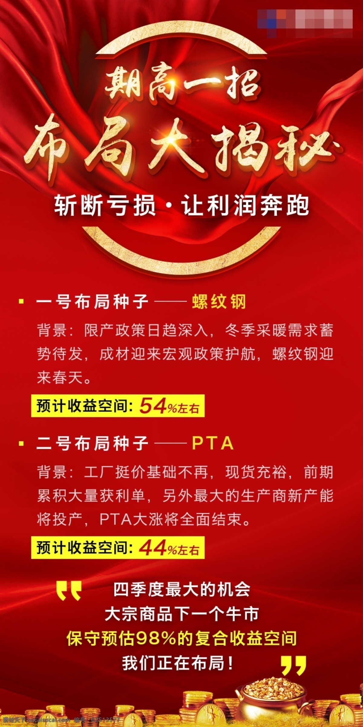 期货 布局 大 揭秘 海报 金融 红色 收益 大揭秘