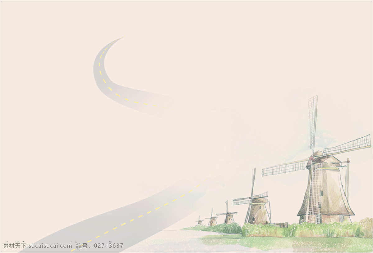 彩色 水墨 画册 背景 清新