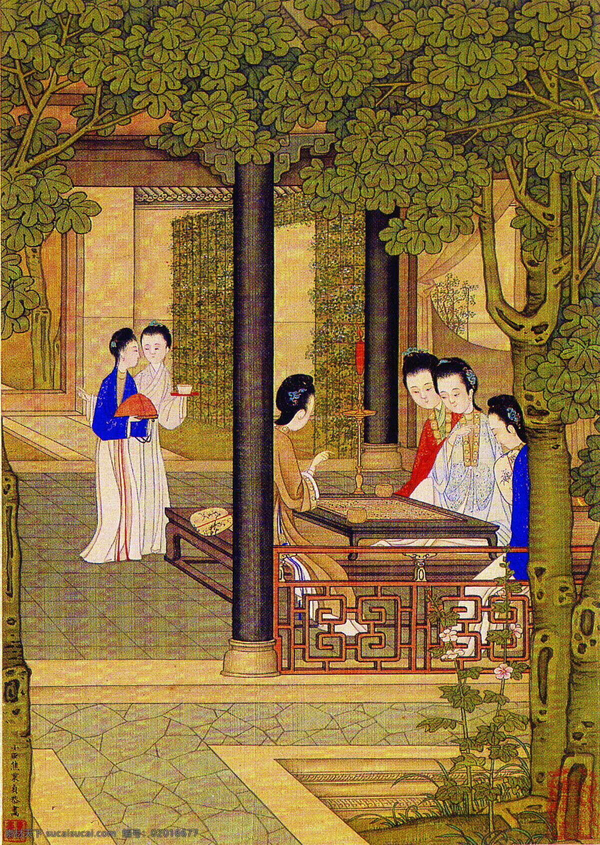 古代插图 古代书画 设计素材 其它插图 书画美术 棕色