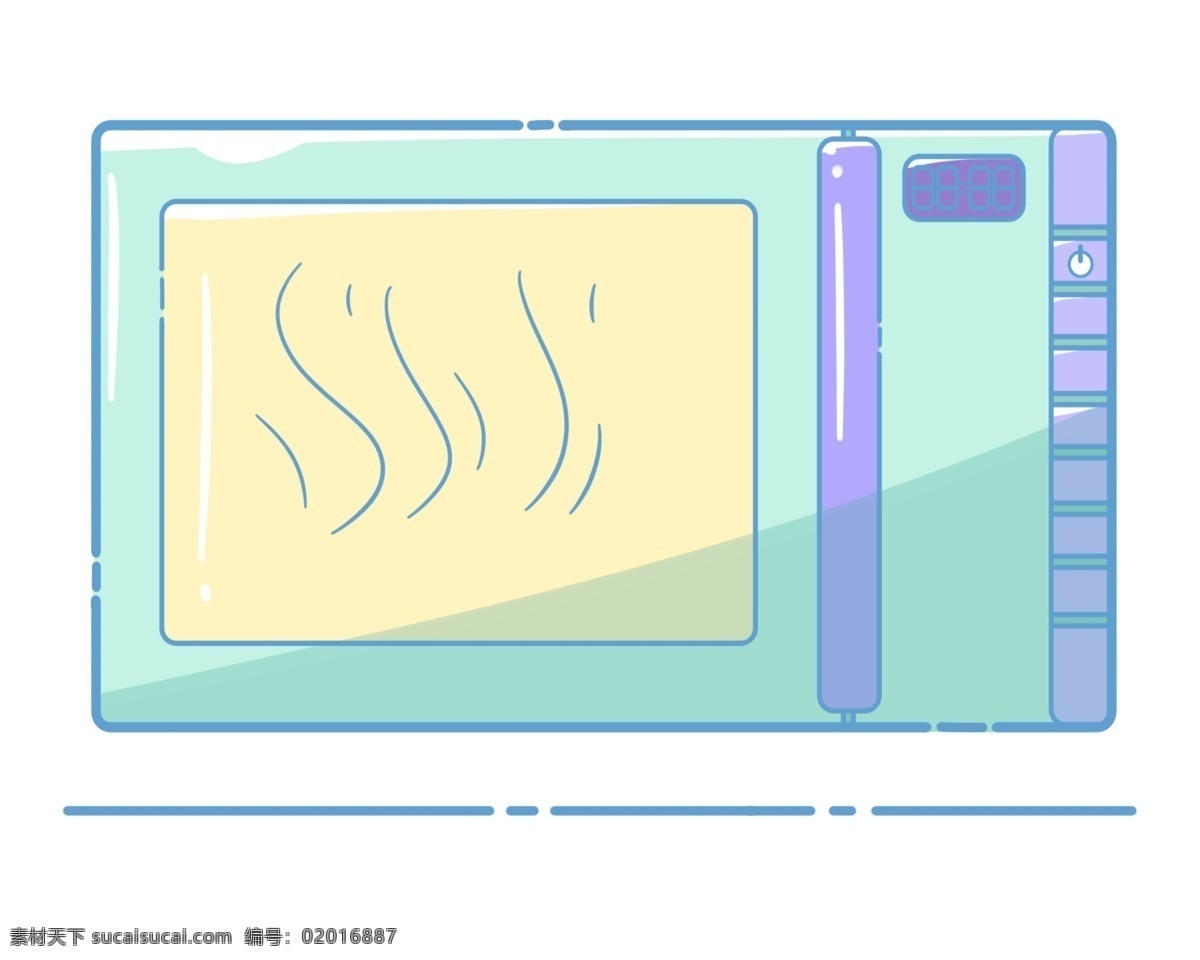 绿色 卡通 微波炉 mbe风格