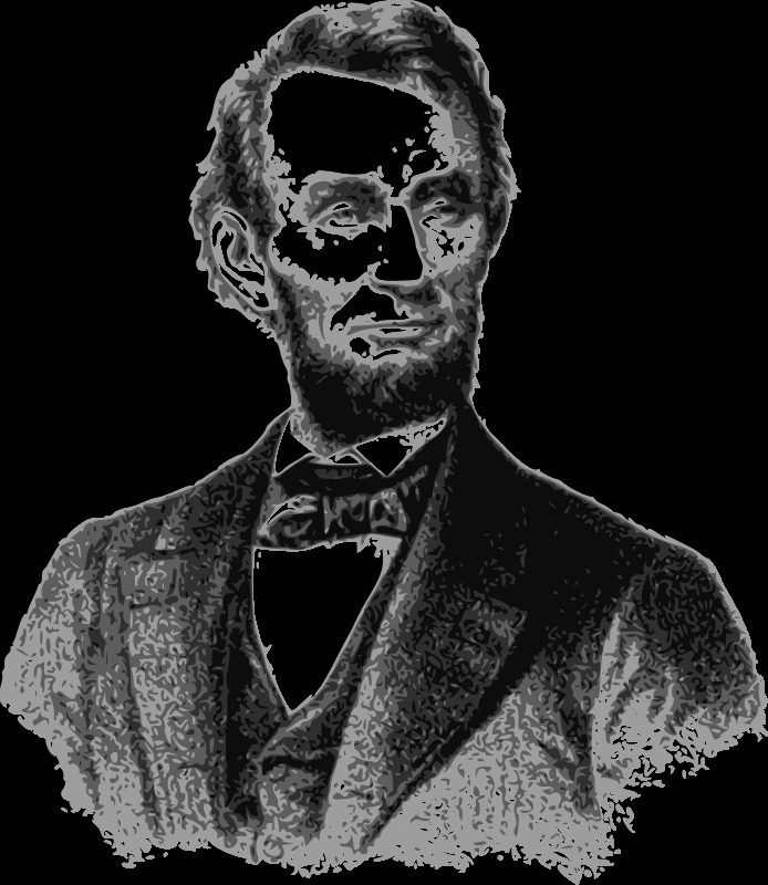 亚伯拉罕林肯 安倍 美国 林肯 总统 著名的人 svg 黑色