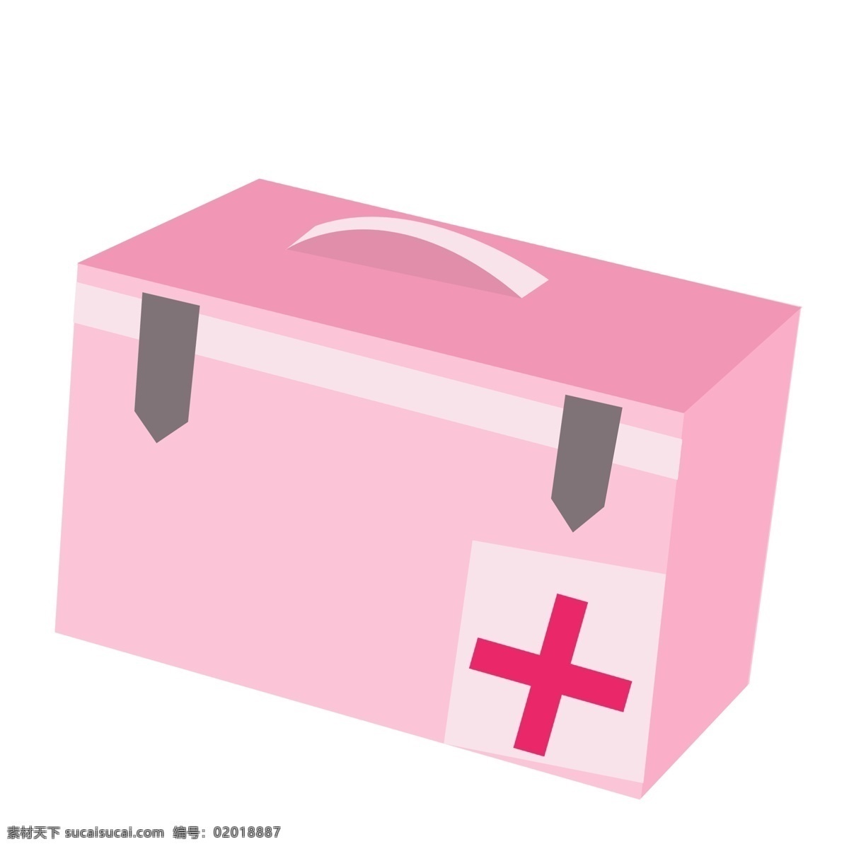 粉色医疗箱子 医疗 生活用品 急救箱