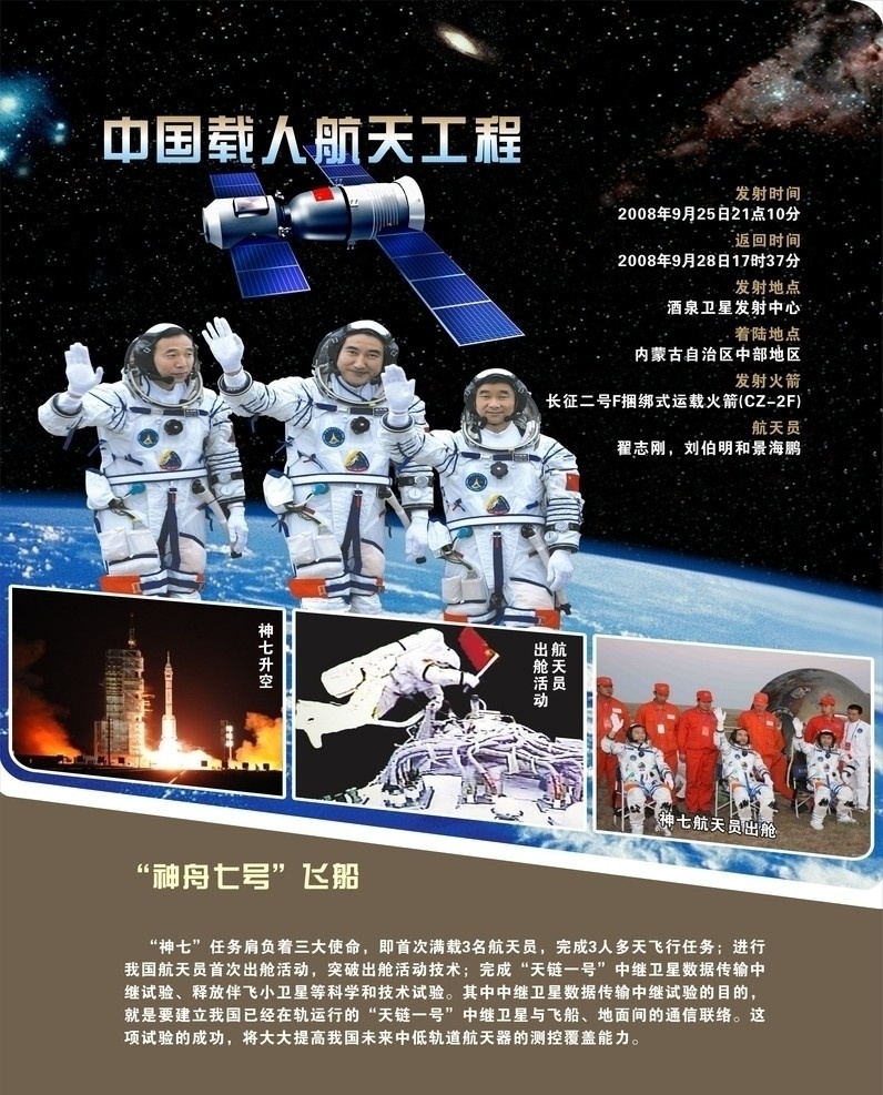 神舟7号飞船 神舟七号 飞船 科学研究 现代科技 矢量