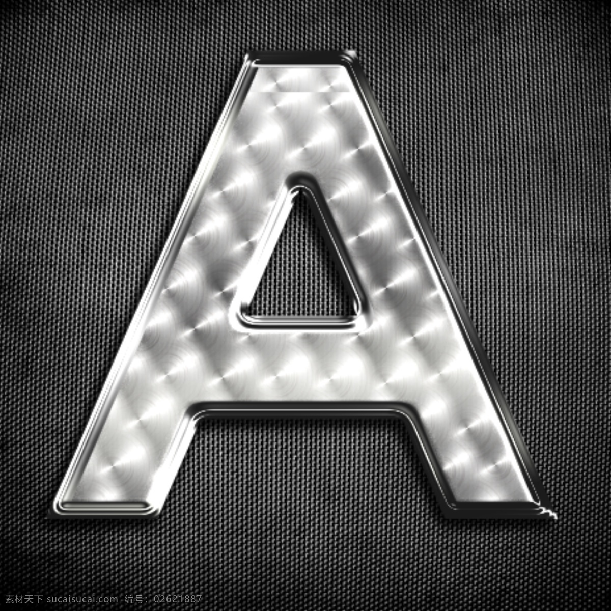 金属 字体 免费 字母 金属字体 英文字体 a字 psd源文件 艺术字