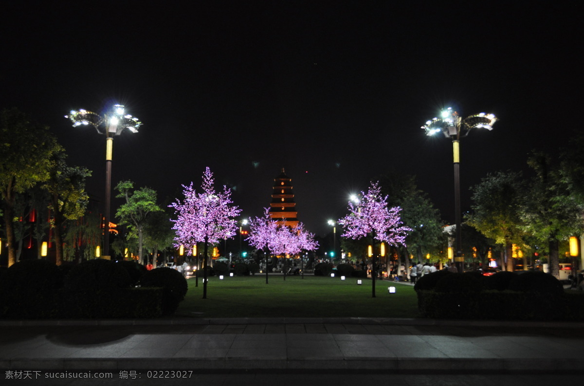 丛林 大雁塔 倒影 灯 国内旅游 荷花 旅游摄影 人文景观 大雁塔夜景 西安夜景 自然风景 自然景观 装饰素材 灯饰素材