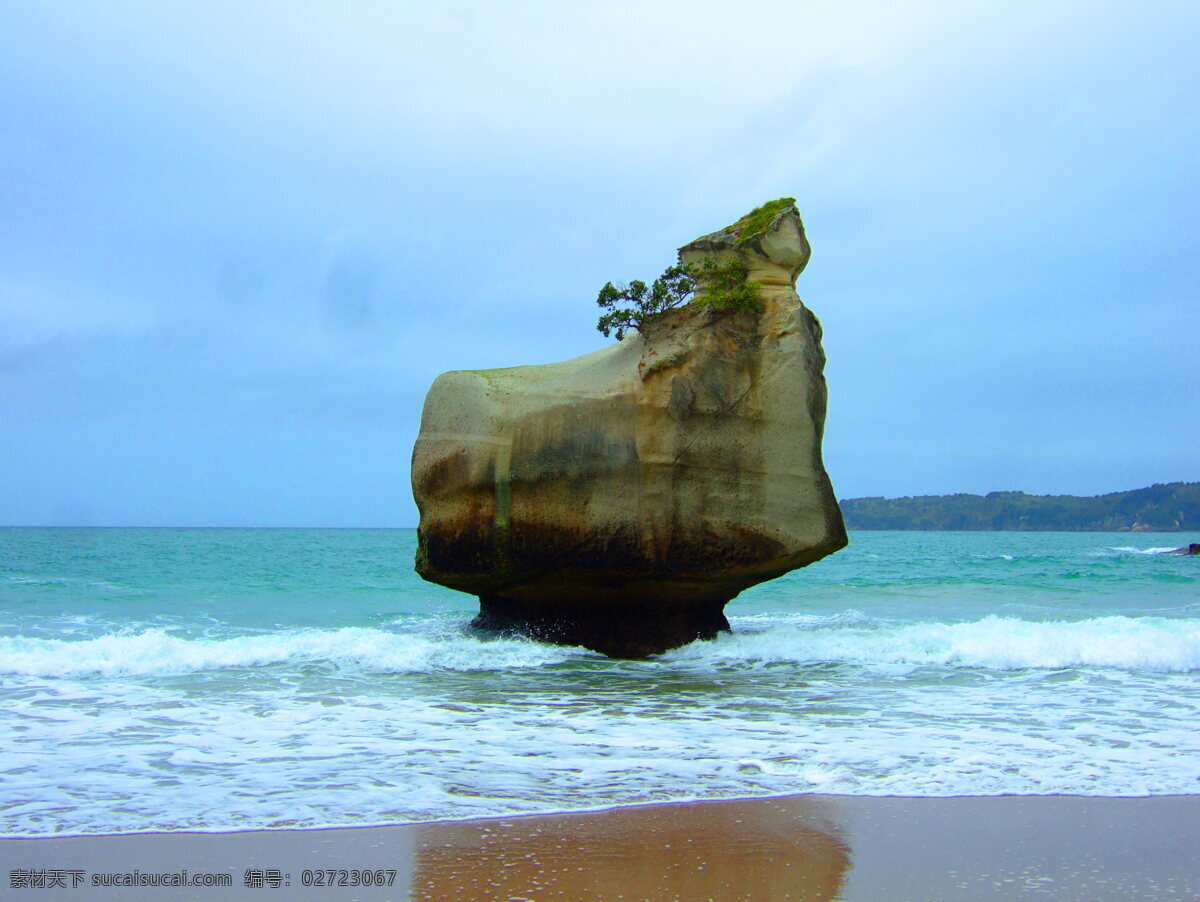 海边免费下载 大海 海浪 海滩 礁石 沙滩 树木 岩石 自然风景 自然景观 psd源文件