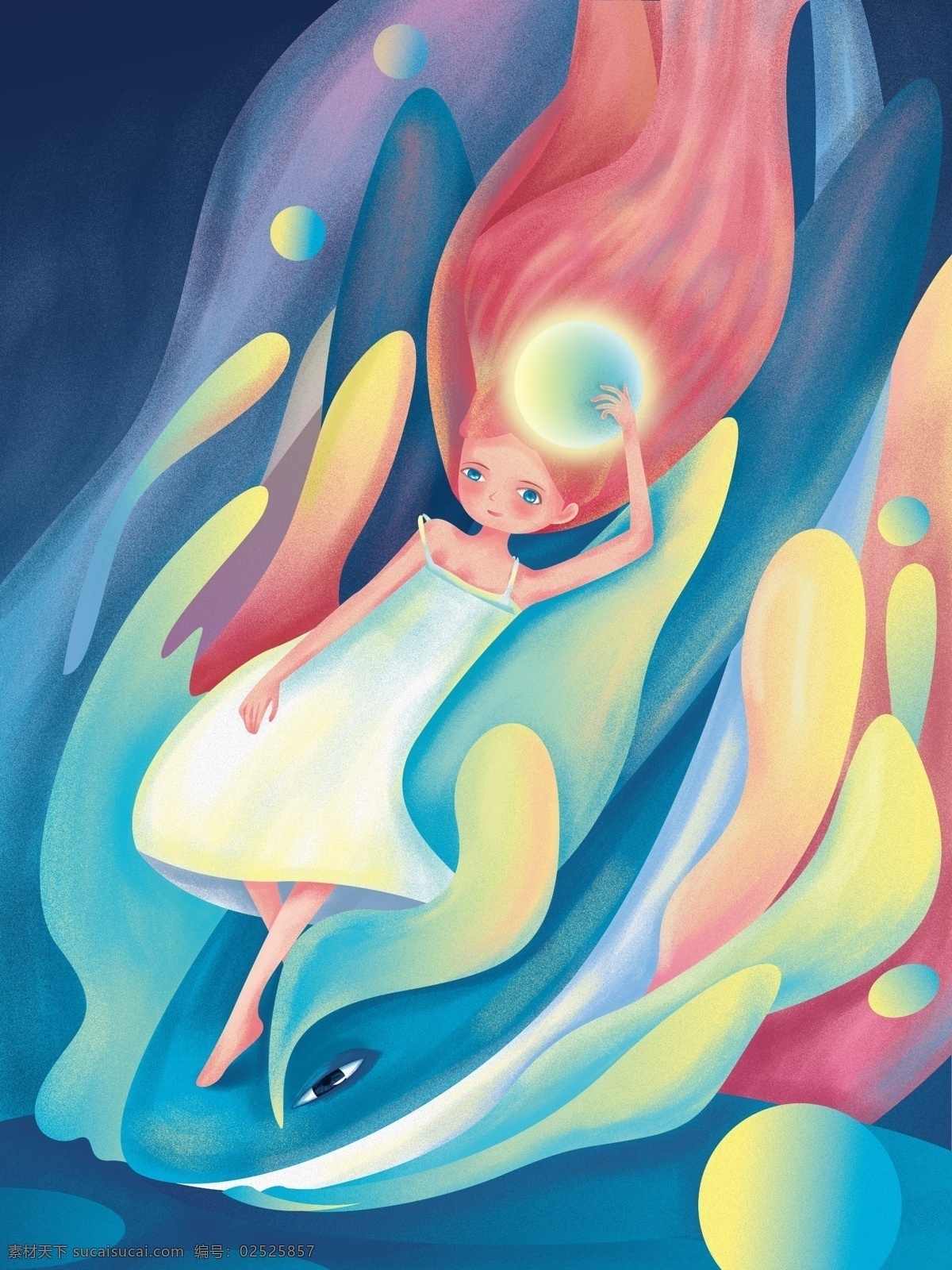 原创 手绘 小 清新 插画 你好 春天 女孩 春天你好 你好春天 春分 小清新 温暖 海报