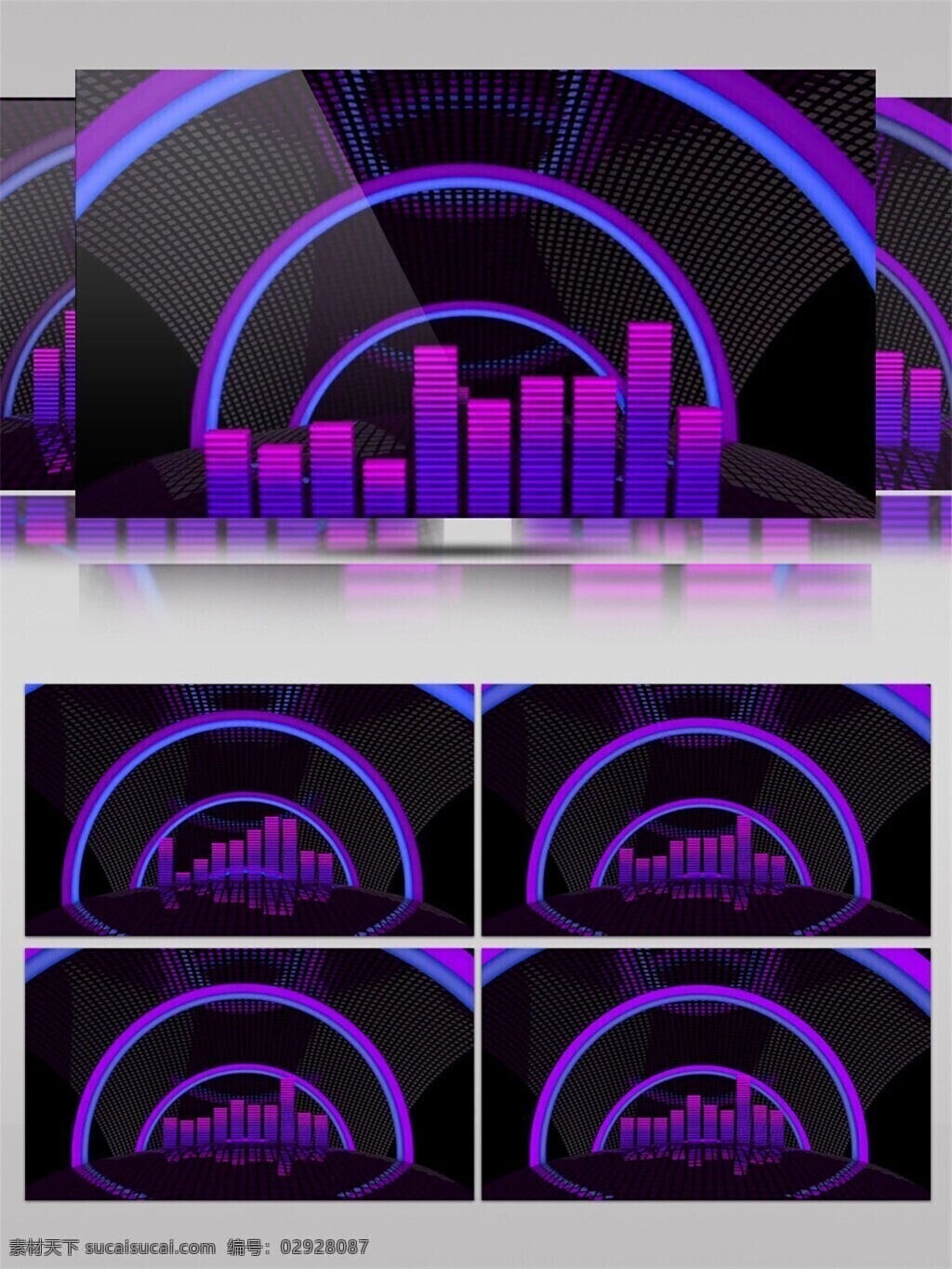 紫色 动感 音波 视频 音乐 光束 前进隧道 光芒穿梭 炫酷回旋