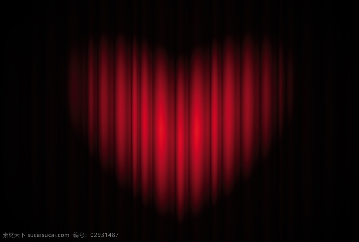 自由 恋爱 背景 矢量图 窗帘的 心爱 红色的窗 帘红色的心形 情人节 礼物