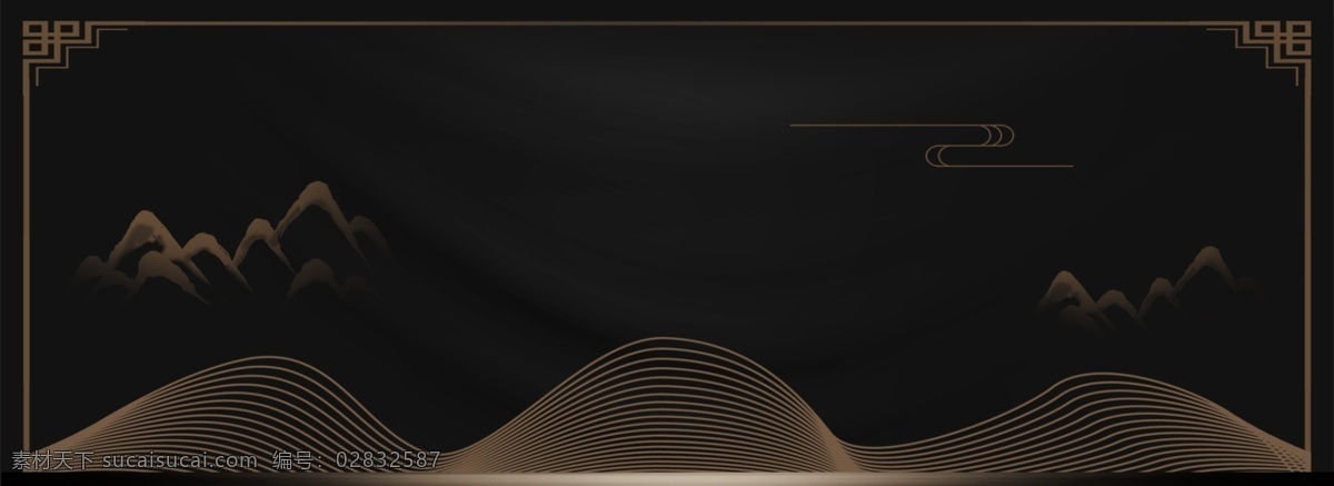 中国 风 电商 海报 背景 banner 中国风 纹理 简约 扁平 质感