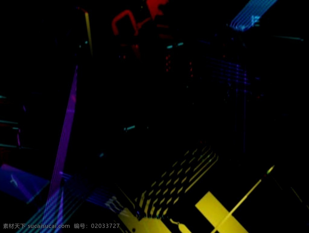 旋转 五颜六色 片状 组合 信息化 背景素材 mov 黑色