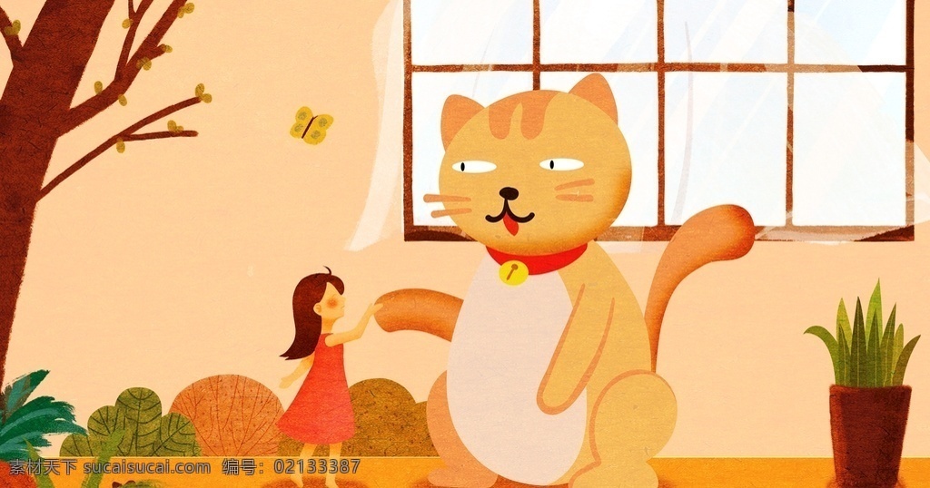 萌宠 猫 狗 宠物 可爱 小狗 小猫 漫画 插画 卡通 黑夜 夜晚 睡觉 睡眠 丛林 月亮 星星 繁星 包装 服饰 服装 图案 插图 狐狸 小鸟 嫦娥 月兔 兔子 动漫动画 动漫人物