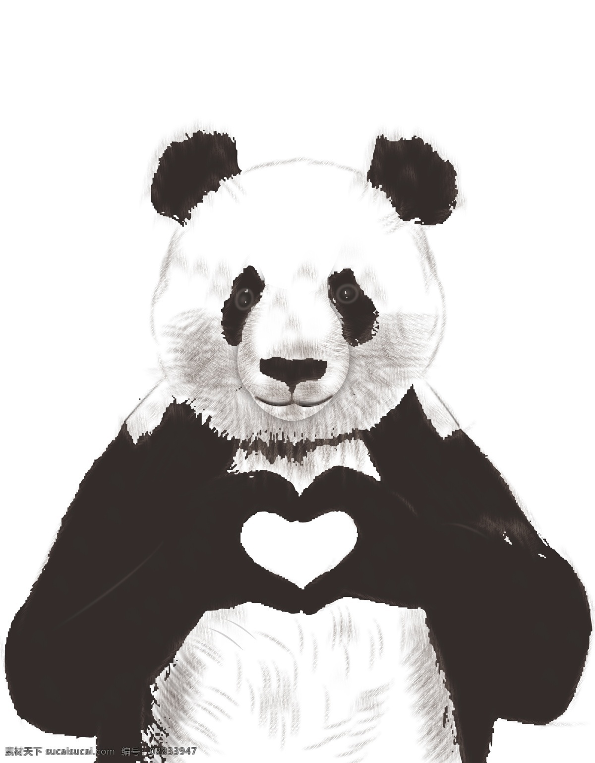 熊猫 爱心 卡通 矢量图 熊猫矢量图 爱心熊猫 ai矢量图 手绘 自然景观 矢量 卡通熊猫 非商出售图 卡通设计