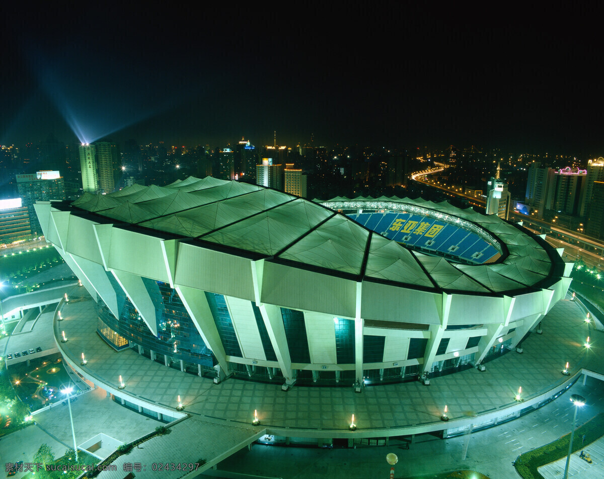 体育馆 夜景 现代城市 现代都市 城市风景 高楼大厦 繁华都市 繁荣城市 道路 马路 城市风光 城市夜景 环境家居 黑色