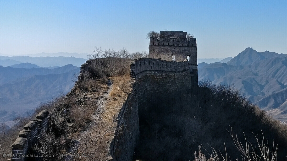 长城 遗迹 遗址 名胜古迹 天空 山丘 高山 建筑景观 自然景观