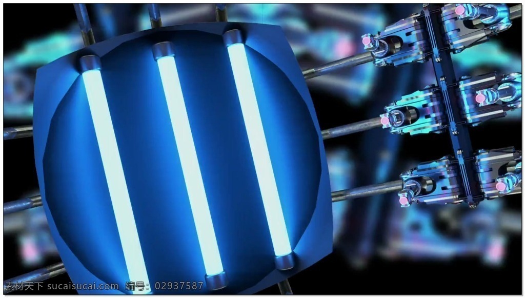 蓝色 动感 视频 线条 灯光 科幻 视频素材 动态视频素材