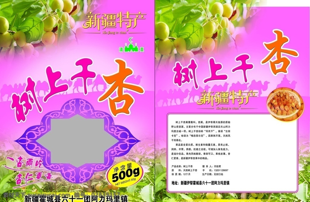 树上 干 杏 包装设计 树上干杏 吊树干 包装袋 塑料包装 杏干 新疆特产 广告设计模板 源文件