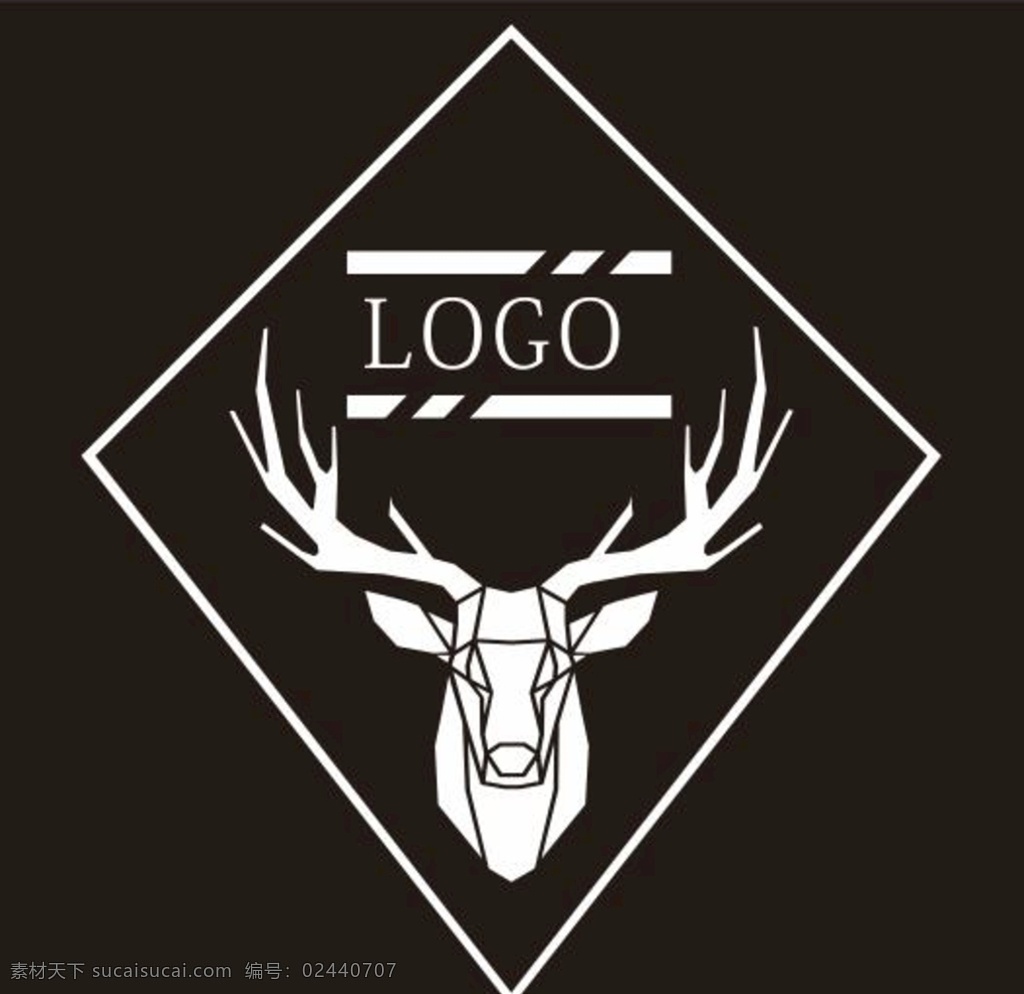 鹿头 logo 曲 标志 剪影 动物 鹿剪影 动物剪影 画册设计