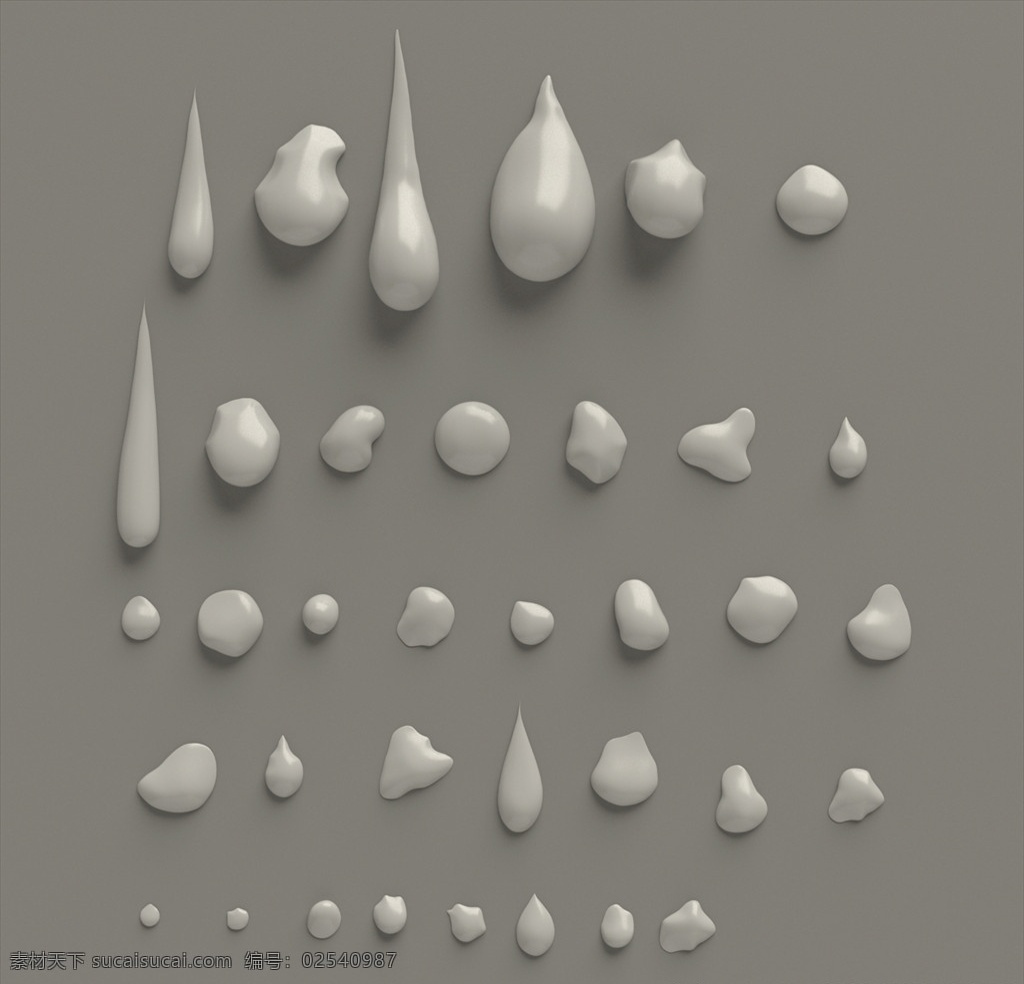 水滴 obj模型 c4dmax obj 模型 c4d max 3d设计 其他模型