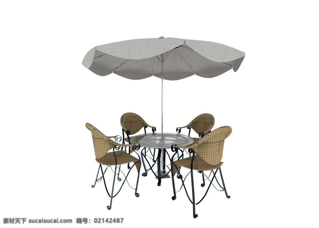 户外 休闲 伞 3d 模型 户外休闲伞 3d模型 休闲伞模型 藤椅 3d作品 3d设计 dwg