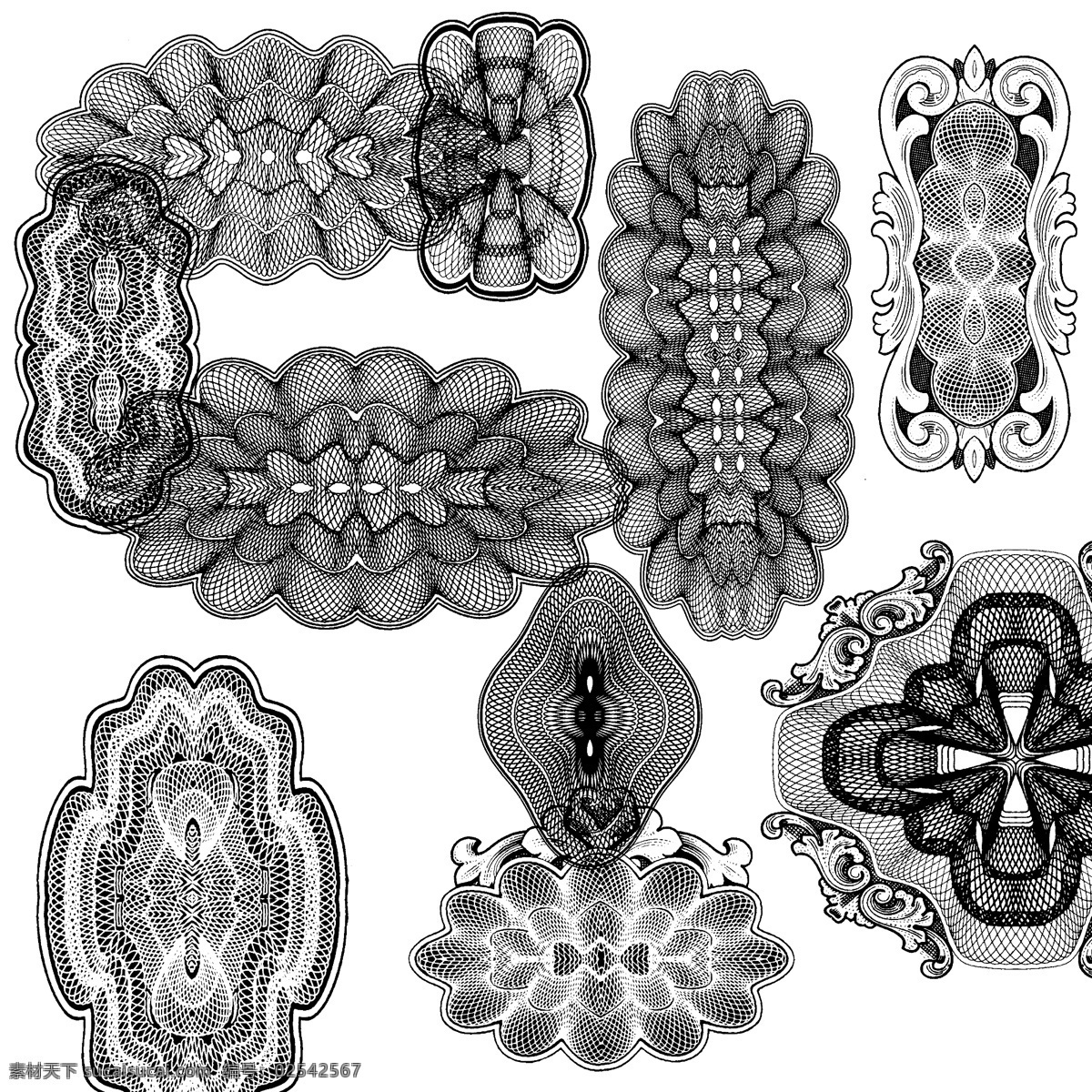 防伪 底纹 分层 花纹 智能高清图 psd源文件
