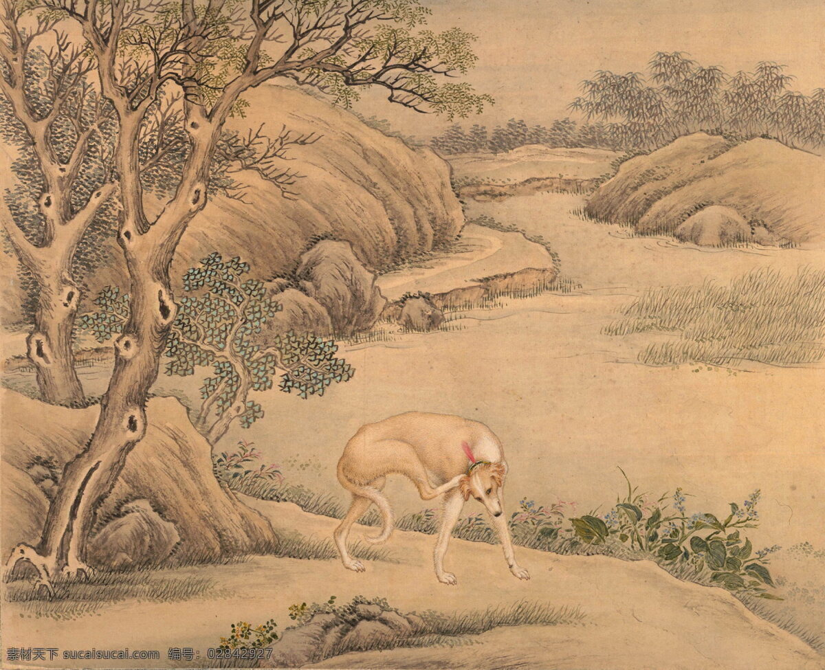 清 艾启蒙 十骏犬图 金翅猃 中国画 工笔画 工笔画鸟 工笔 古代 花鸟画 古画图 工笔画素材 国画 水墨工笔画 工笔画画稿 写意绘画 文化艺术 绘画书法 高清 工笔画展 ti 历代古画