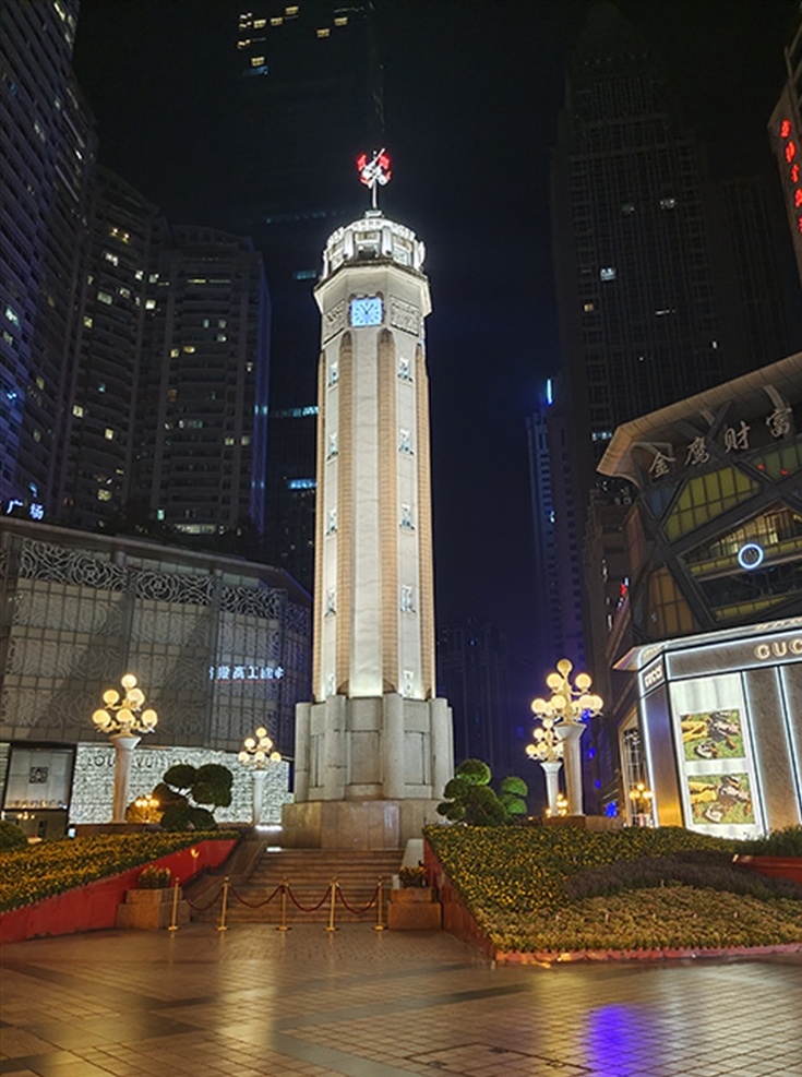 解放碑图片 重庆 步行街 解放碑 夜景 人群 夜色 旅游摄影 国内旅游