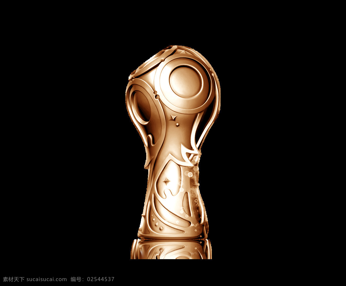 金色 奖杯 装饰 足球 世界杯 立体 浮雕 大力神杯