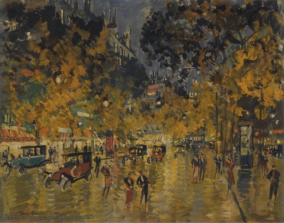 大师 画家 风景画 静物 油画 建筑 装饰画 boulevard parisian korovin constantin 人物 高清 西方 国外 现代 家居装饰素材