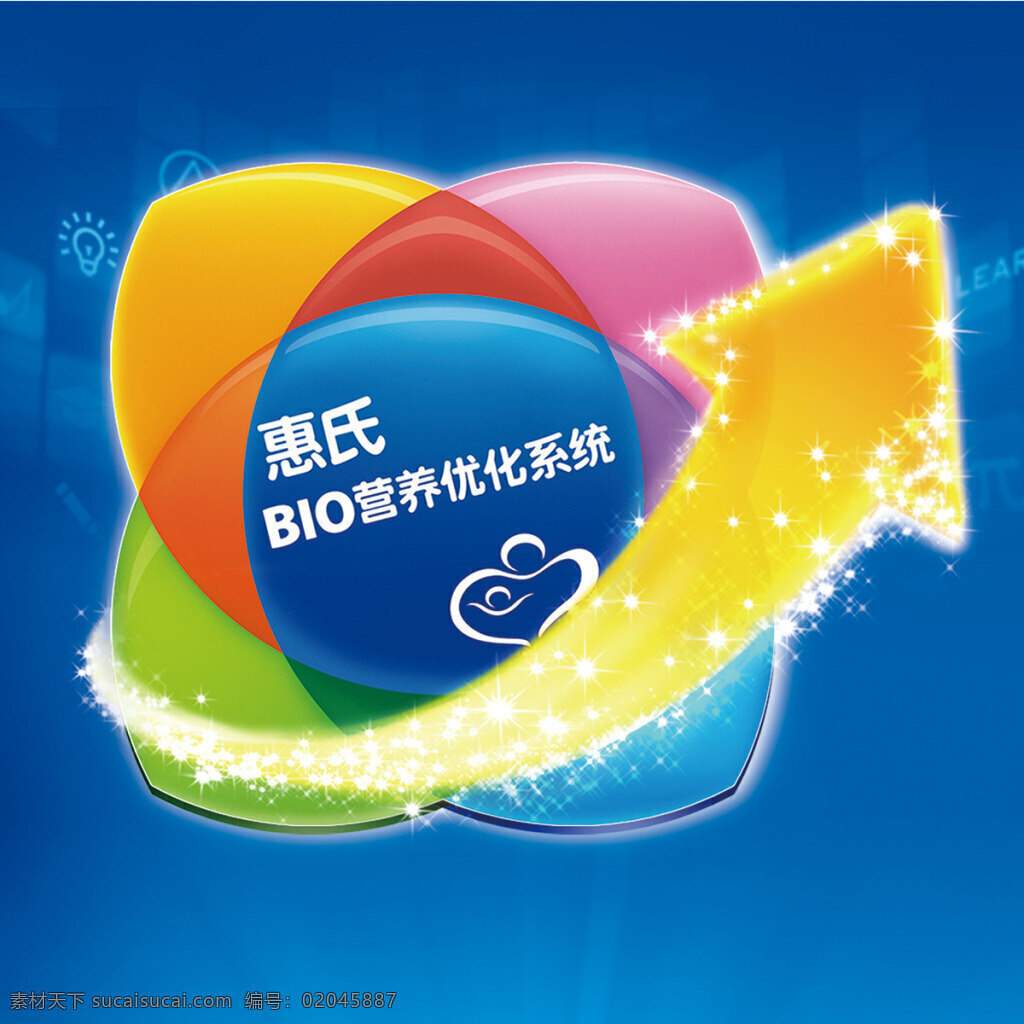 图标设计 图标素材 惠 氏 bio 营养 优化 系统 图标 logo 海报素材 广告设计模板 psd素材 蓝色