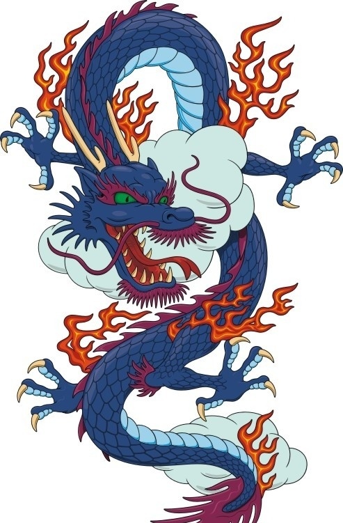 龙图腾 龙 云龙 其他生物 生物世界 矢量